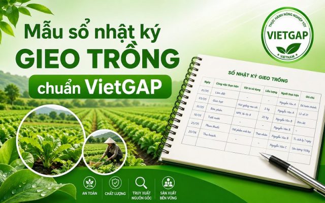 Mẫu sổ nhật ký gieo trồng chuẩn VietGAP