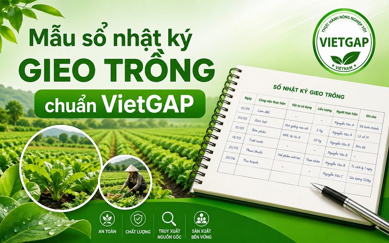 Mẫu sổ nhật ký gieo trồng chuẩn VietGAP