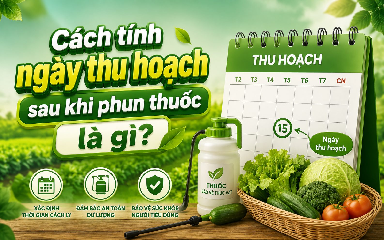 Cách tính ngày thu hoạch sau khi phun thuốc là gì?