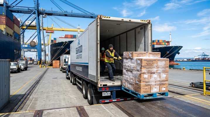 Container cá rô phi đông lạnh xuất khẩu chính ngạch Container cá rô phi đông lạnh xuất khẩu thông quan nhờ chứng thư kiểm dịch Health Certificate
