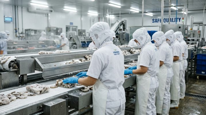 Nhà máy chế biến thủy sản xuất khẩu Trung Quốc