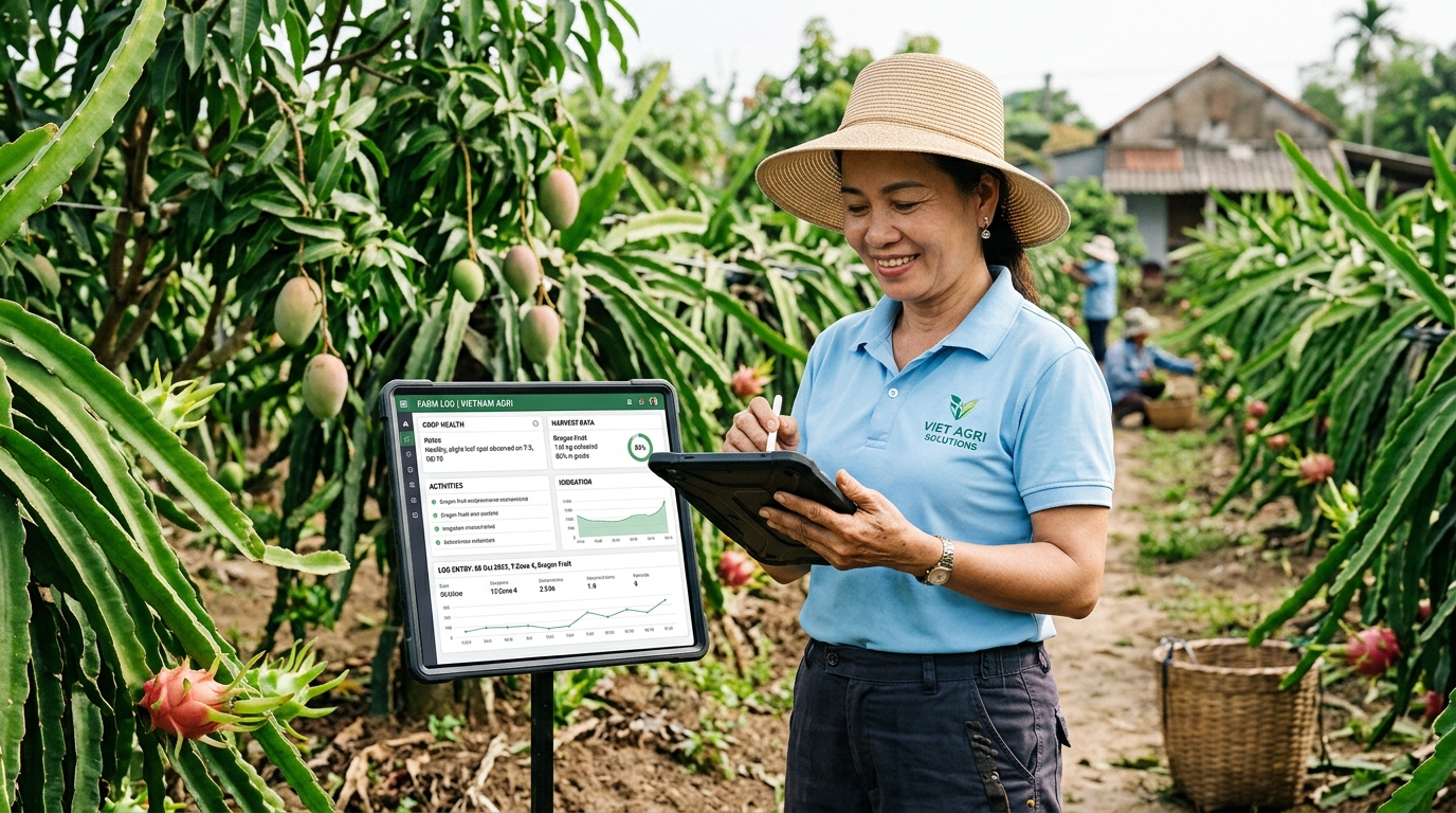 Ứng dụng phần mềm số hóa nhật ký canh tác điện tử thông minh VietGAP